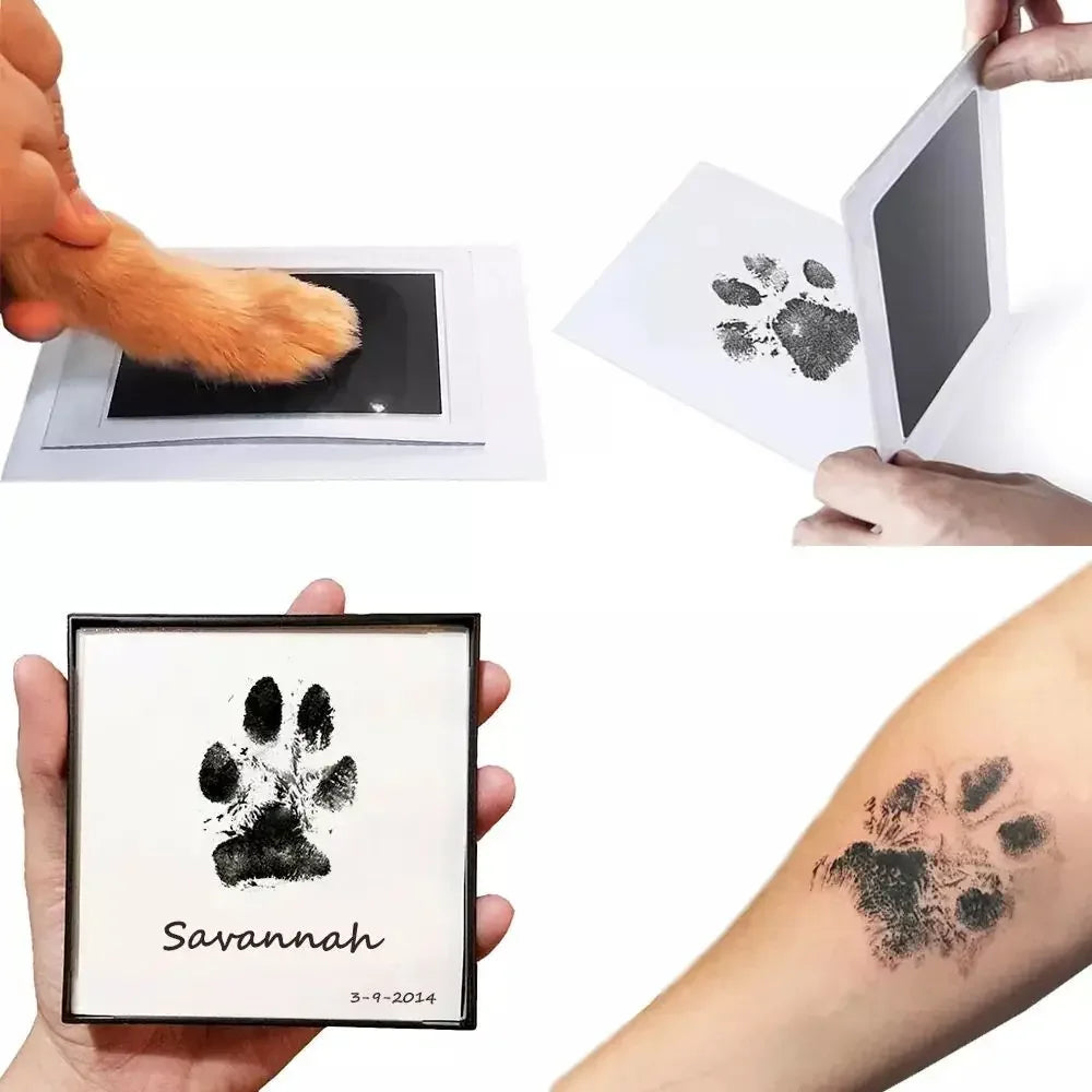 almohadillas de tinta para huellas de manos y pies